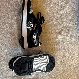 Reebok Kids Black and White Sneakers with Red Details